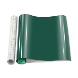 Srunffe - Rollo de vinilo permanente, vinilo calcomanía para Cricut, rollos de calcomanías adhesivas, fácil de cortar y quitar malezas (turquesa cian, 12 x 5 pies + 1 rollo de cinta de transferencia