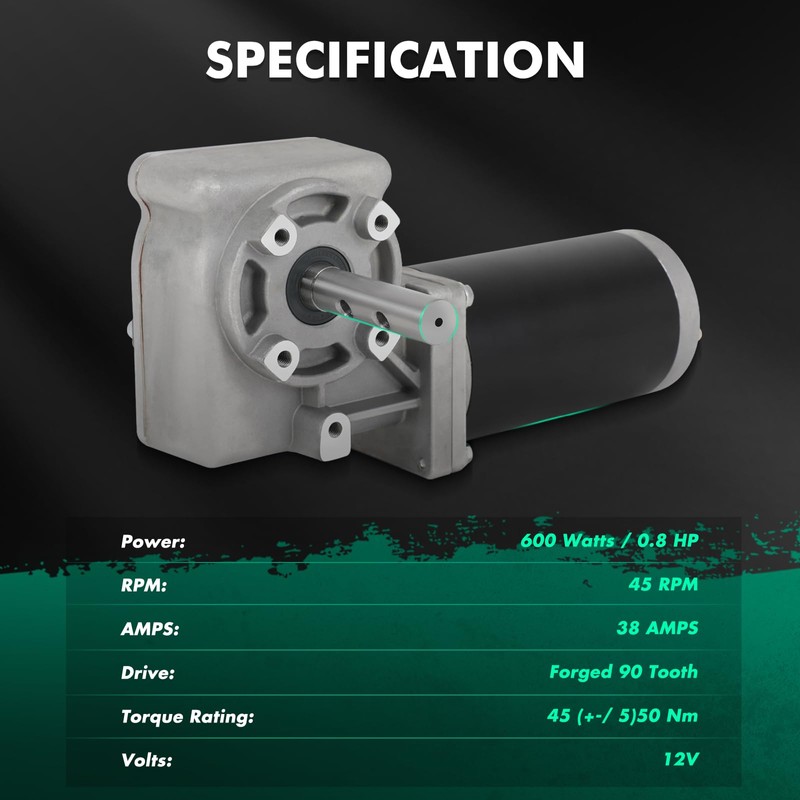 SCITOO 600W 90:1 Tarp Motor Compatible with Dump Truck Tarp