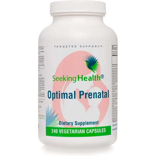 Seeking Health Optimal Prenatal – Prenatal Vitamins for Women – Offers Key Nutrients – Helps Maintain Healthy Folate Levels* – 240 Vegetarian Capsules