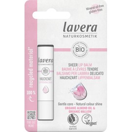 lavera Sheer Lip Balm - for long-lasting and intensive care - strengthens skin barrier - with organic almond oil & organic mallow - vegan