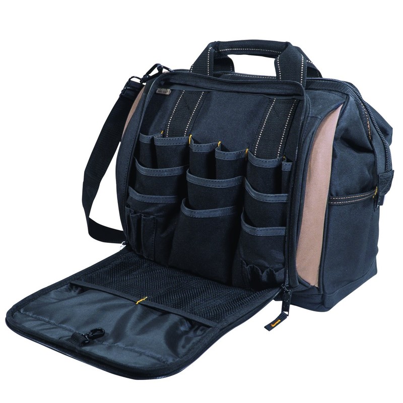 Custom Leathercraft1537 Multi-Compartment Tool Carrier, 30 Pocket, 13 In.