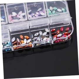 Ipetboom Nail Art Decor Supplies 12 Colors Shiny Flat Back Rhinestones Crystal Gems Nail Art Decorations Box