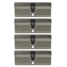 4x Cylinder Lock 80 mm 40/40 Simultaneous Locking with 5 Keys
