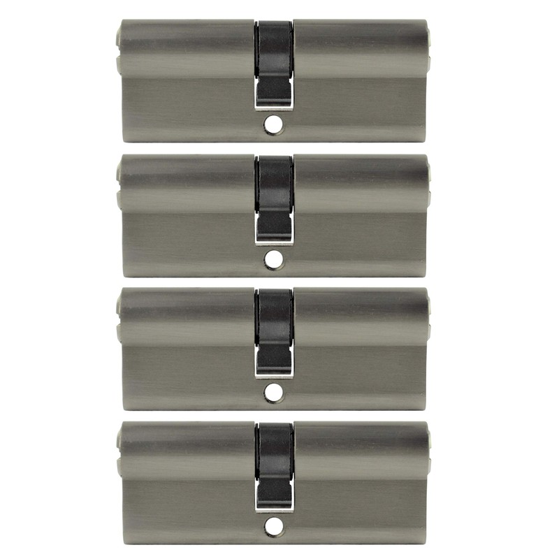4x Cylinder Lock 80 mm 40/40 Simultaneous Locking with 5