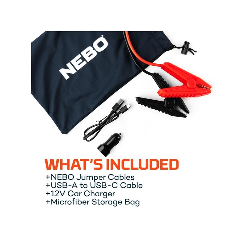NEBO Assist 1500XP Portable Car Battery Jump Starter | 44.4Wh