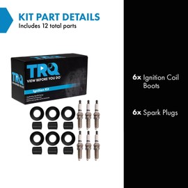 TRQ Spark Plug Kit 6 Piece Iridium Spark Plugs Compatible with 2012-2014 Acura TL 2011-2017 Honda Odyssey 2012-2015 Pilot