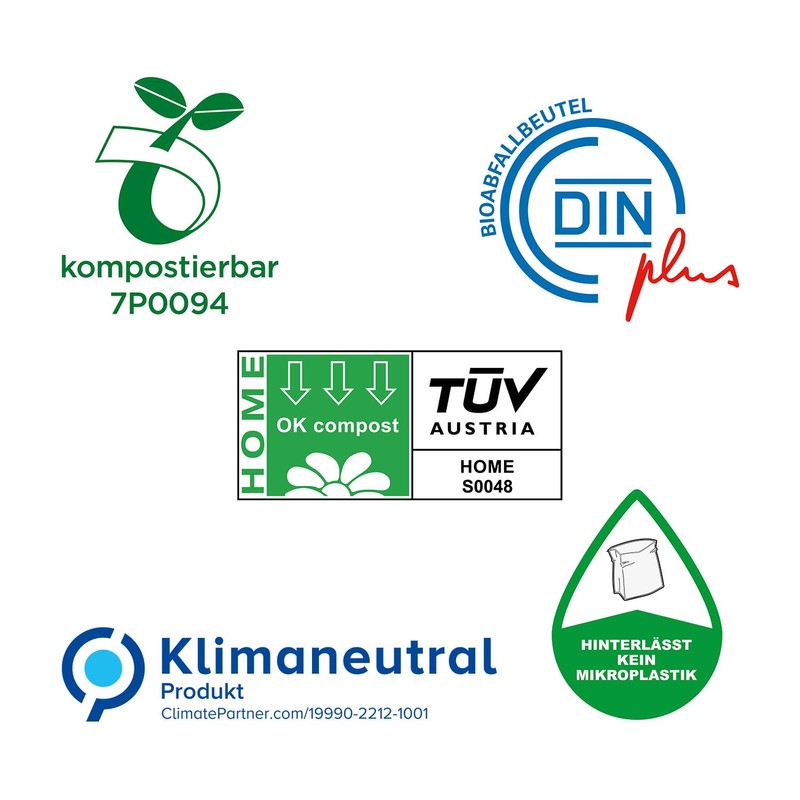 bioMat 20 L Compostable and Climate Neutral Organic Waste Bags