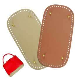 Realand 2Pcs Oval Large Size Purse Bottoms for Crocheting, with Holes for DIY Bag Shaper, Leather Purse Making Supplies, Crochet Basket Bottoms for Crochet Base