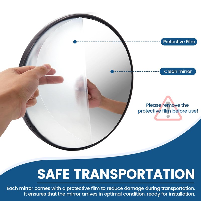 Convex Mirror Outdoor with Adjustable Fixing Bracket,Truck Rearview Mirror, Driveway