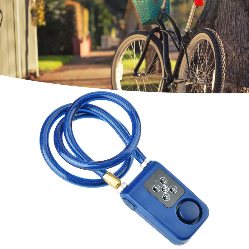Bicycle Anti-Theft Lock, Keyless Alarm Bicycle Lock Digital Password Security
