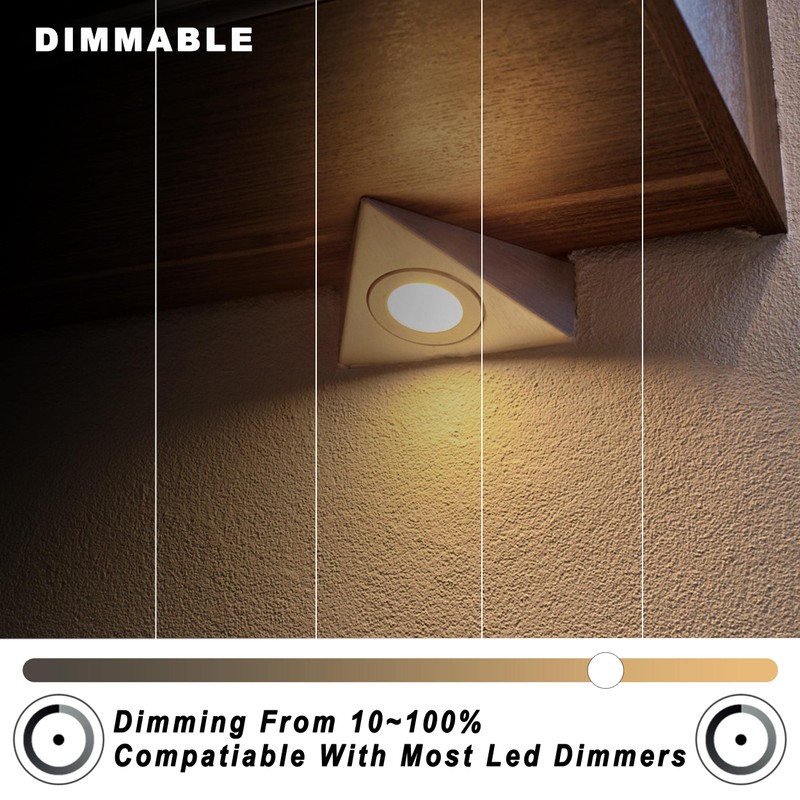 ALIDE 10Pack GU10 LED Light Bulbs Dimmable 50watt Equivalent, 2700K