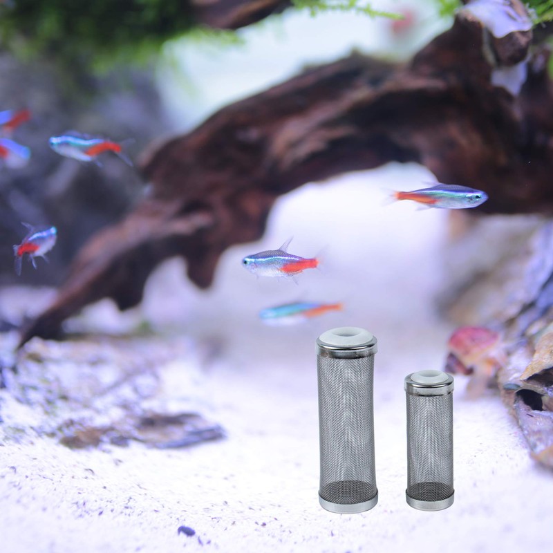 AUEAR, 2 Pack Stainless Steel Mesh Inflow Aquarium Filter Guard
