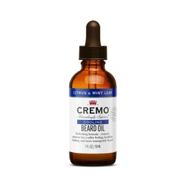 Cremo Citrus Mint Leaf Revitalizing Beard Oil, Restores Moisture, Softens and Reduces Beard Itch for Facial Hair of All Lengths, 1 Oz