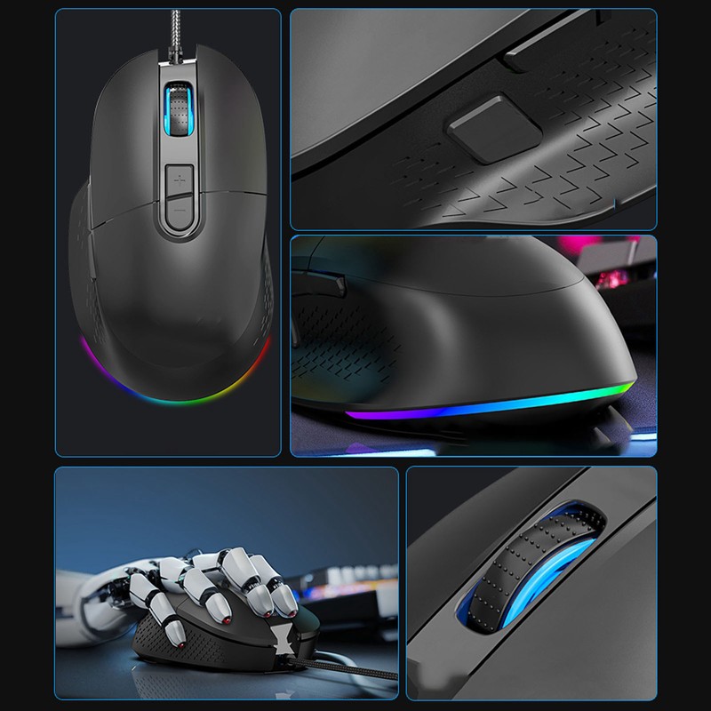 Wired Gaming Mouse 2400 3600 4200 6400 DPI Ergonomic RGB