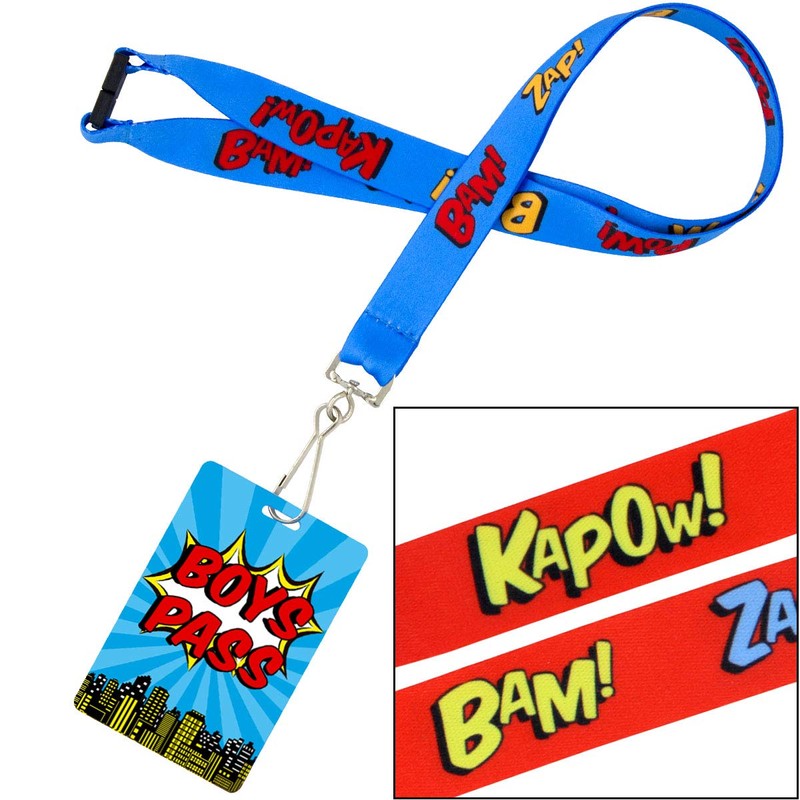 Fancy Land Bright Color Hall Pass Lanyards and School Passes