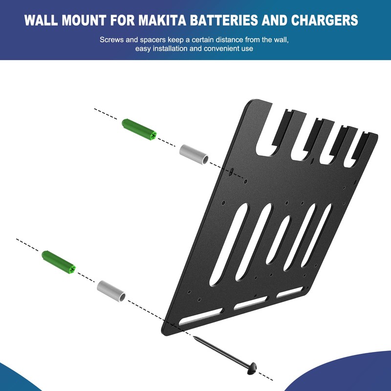 Riuog Wall Mount for Makita Battery Holders and Chargers Wall