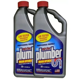 Mr Plumber 2 X Mister Plumber Drain Opener Drain Cleaner 32 OZ Each Bottles Free Shipping