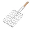 Corn Grilling Basket Stainless Steel Beech Wood Handle Even Heat