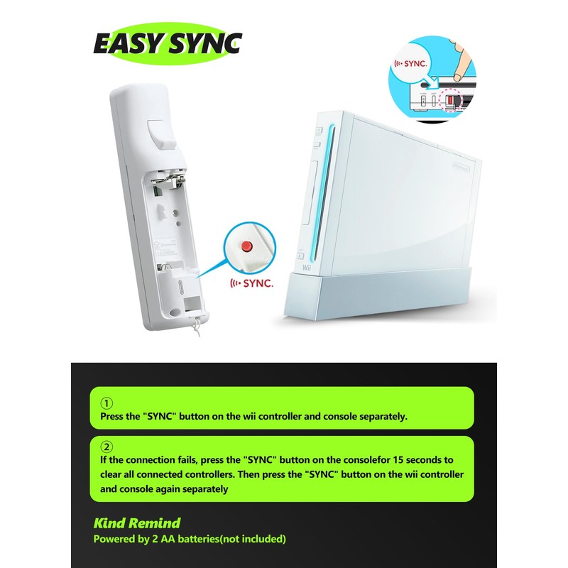 (White *2) Remote Controller with Motion Plus for Wii/WII U,