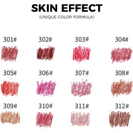 Juego de 12 delineador de labios, delineador labios de Larga Duración y Resistente al Agua, lip liner para Definir los Labios y Maquillaje Diario
