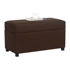 Joveco 24" Leather Storage Ottoman Bench, Rectangle Foot Rest Stool for Living Room, Bedroom, Entryway, Coffee