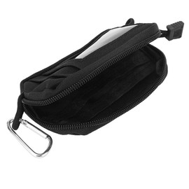 Alomejor Mini Nylon Wallet Waterproof Travel Purse Blocking Waist Wallet with Molle Attachment for Climbing