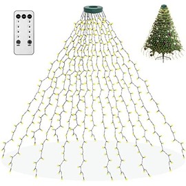 Aneeway 400 LED Christmas Tree Lights, 6.6FT x 16 String, Warm White, Indoor/Outdoor, LED, Remote Control, Memory & Timing Function