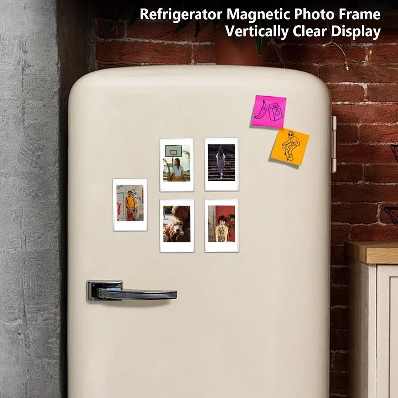 HIYQIN 5 Packs Acrylic Fridge Magnetic Frame for Instax Mini
