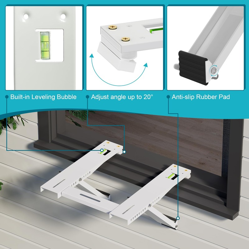 Chiligent Window Air Conditioner Bracket, Support Up to 200 lbs