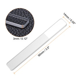 HARFINGTON Nano Glass Nail File, Upgraded Nano Polish Glass Nail File, Nano Nail Polisher Buffers Professional Manicure Tool for Natural Nails, White