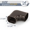 Flamorrow 3" W 90° Brown Flat Elbow, Mini Split Line