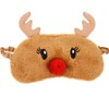 JRINYE Cute Reindeer Plush Sleep Mask Eye Mask Sleeping Mask