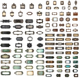 120 Retro Stickers, Scrapbook Stickers, and Notebook Decoration Materials, Which Can Be Used for Making Photo Albums, Notebooks, and Cards.