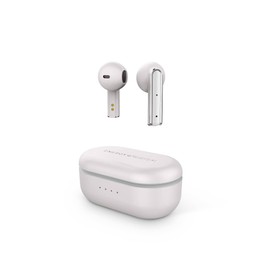 Energy Sistem Earphones True Wireless Style 4 Cream (Headphones for Wireless Music Enjoyment, Compact and Ergonomic Design, Charging Case Compatible with the ESmart Connect App) - White