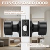 knobelite 2 Pack Black Passage Door Knobs, Interior Keyless Knob