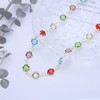 Inilbran Boho Colourful Crystal Choker Rainbow Crystal Gemstone Necklace Sparkling