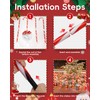 COOLWUFAN 24 Pack 22" Solar Candy Cane Lights Outdoor, 216