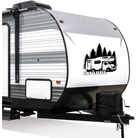 Custom Camper RV Truck Decal, Camping Sticker, Travel Logo Custom Explore Adventure