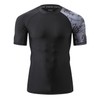 HUGE SPORTS Men's Splice Sun Protection Rash Guard Short Sleeves(Piracy,2XL)