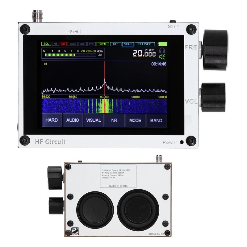 SDR Receiver Touch Screen Wireless Receiver Industrial Accessories 50kHz‑2GHz 3.5in