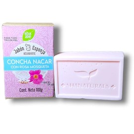 Jabón Natural con Concha Nácar y Aceite de Rosa Mosqueta, 100g                                                                                        
