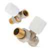 Thermostatic Manual Radiator Valve 1/2 Inch Passage Shape Brass Heating