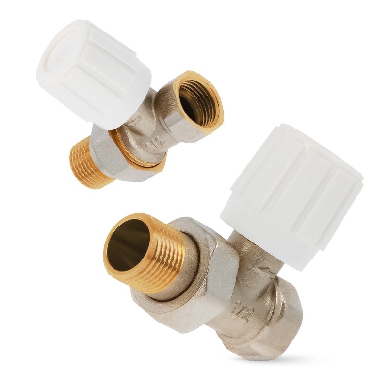 Thermostatic Manual Radiator Valve 1/2 Inch Passage Shape Brass Heating