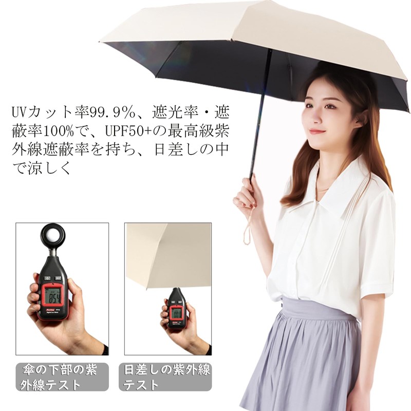 Tanosimi Folding Umbrella, Ultra Lightweight, Sun Umbrella, UV Protection, UPF