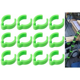 12 Pack Coiled Hose Clips Compatible with Festool Sander & Dust Extractor, Dust Hose Clips for Festool 27mm Vacuum Hoses - Green