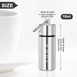 Diskrete kleine Gegenstände und Gewürze, Aufbewahrungsbehälter, geruchsdicht, wasserdicht, verschließbar, klein, silberfarben, 2 Stück