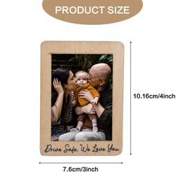 JHJEWH Car Visor Picture Frame,Car Picture Holder,Drive Safe I Love You Visor Clip,Photo Holder Displays Both Horizontally and Vertically,Drive Safe Handsome Picture Frame Car Visor Clip