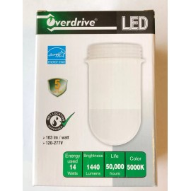 Overdrive 652 14W 5000K EH80 LED Jelly Jar Replacement Luminaire Light