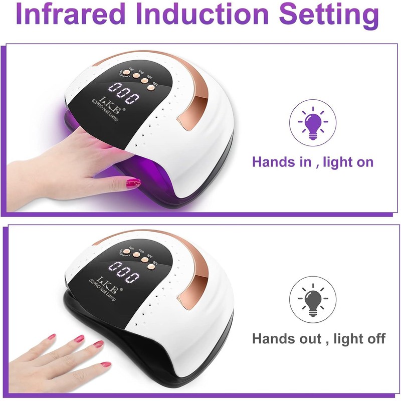 268W UV LED Nail Lamp, LKE Nail Dryer for Gel