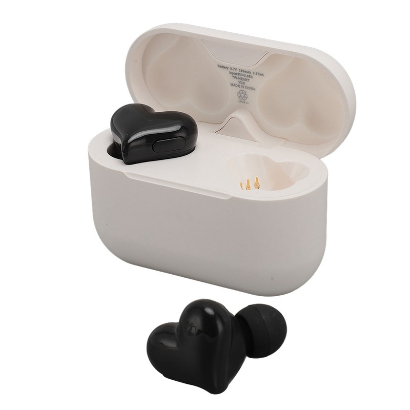 Heart Shaped Wireless Earbuds HIFI Stereo Sound Waterproof Bluetooth 5.3